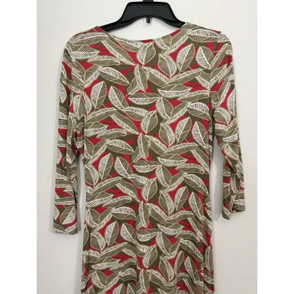 Boden Women's Jersey Knit Twist Front Leaf Design Size 12R Casual, Career, Event - Picture 8 of 11